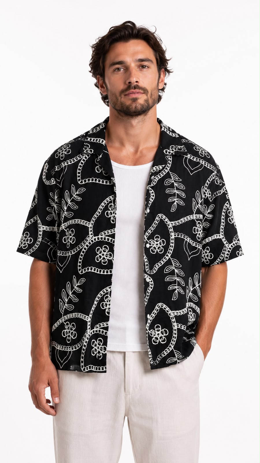 Midnight Botanical Resort Shirt