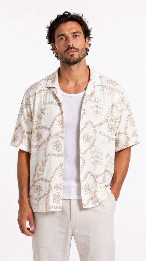 Midnight Botanical Resort Shirt