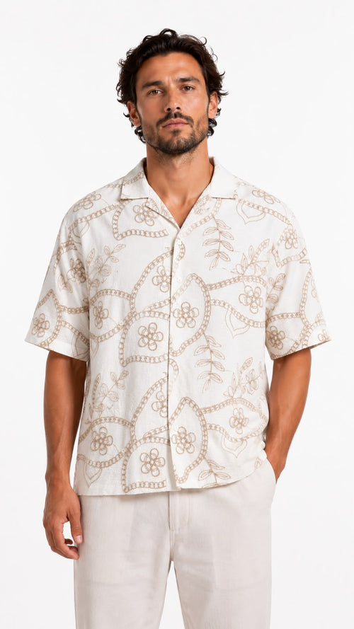 Midnight Botanical Resort Shirt
