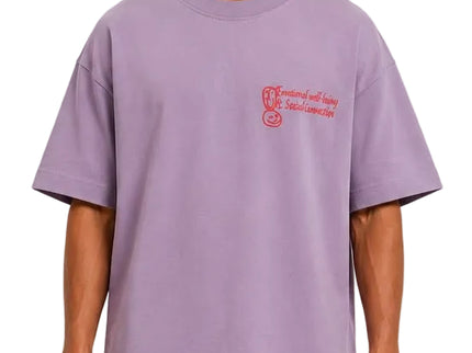 Harmony Graphic Oversized Tee – Lavender Mist