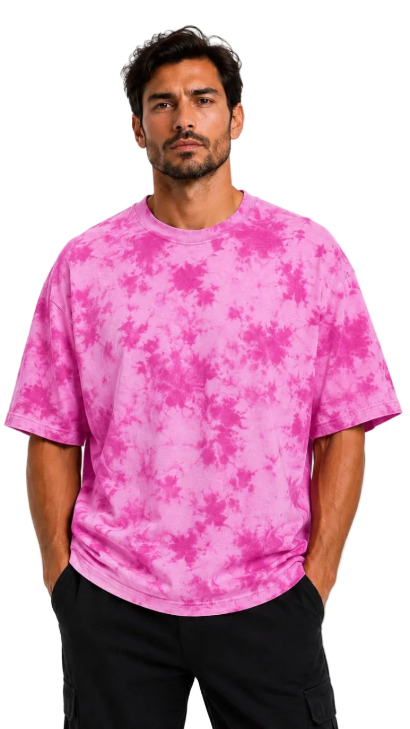 Bubblegum Wash Boxy Tee – Neon Pink