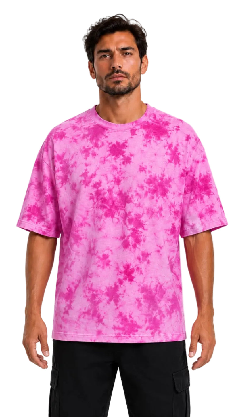 Bubblegum Wash Boxy Tee – Neon Pink