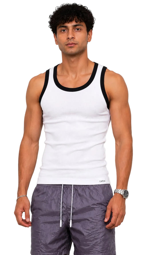 Contrast Rib Tank Top