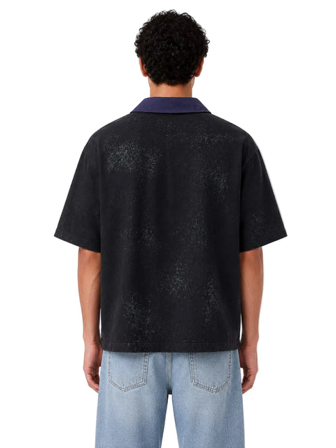 Wash Open Contrast Collar Box Fit Shirt