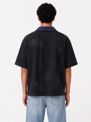 Wash Open Contrast Collar Box Fit Shirt