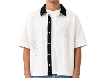 Wash Open Contrast Collar Box Fit Shirt