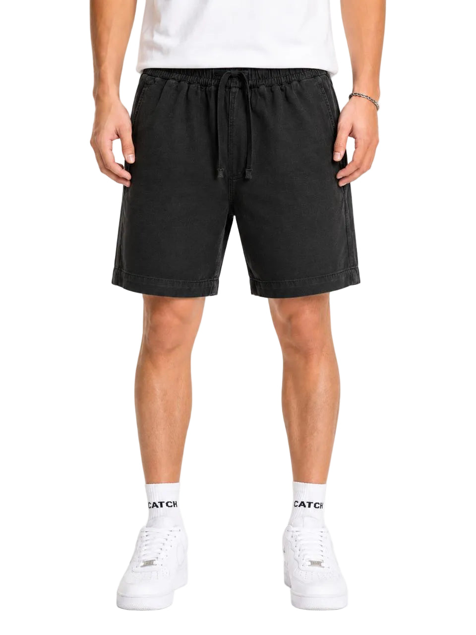 Vintage Washed Drawstring Shorts