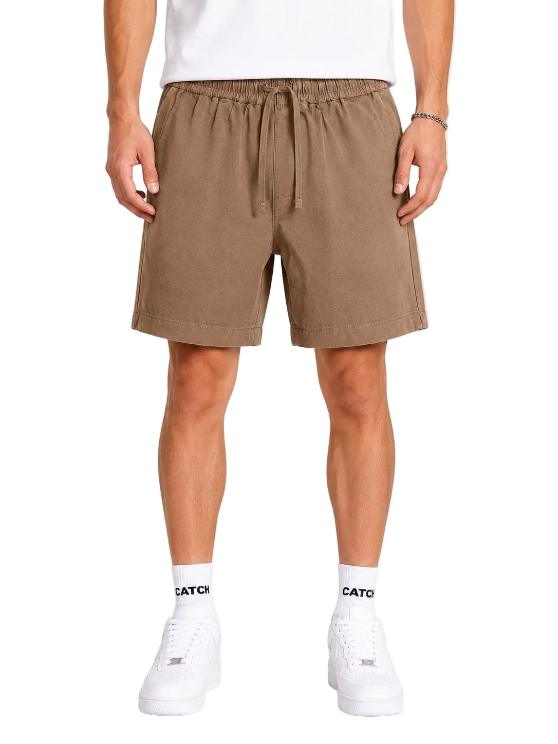 Vintage Washed Drawstring Shorts