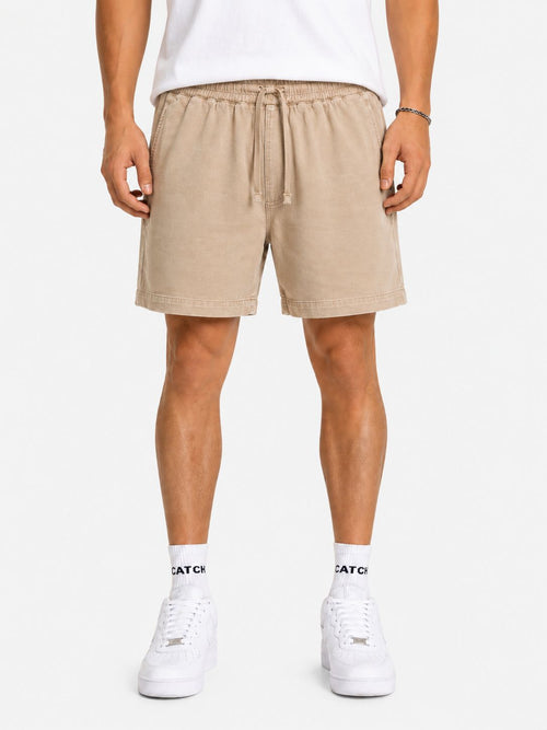 Vintage Washed Drawstring Shorts
