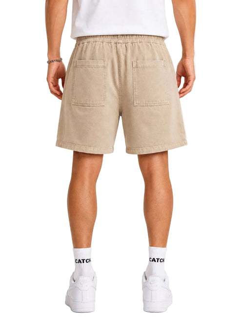 Vintage Washed Drawstring Shorts