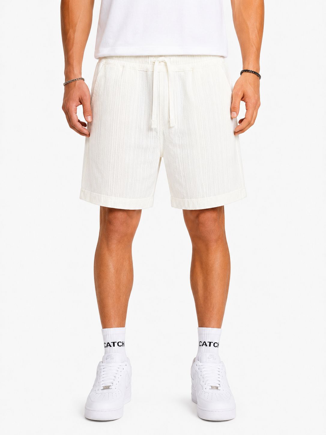 Vintage Washed Drawstring Shorts