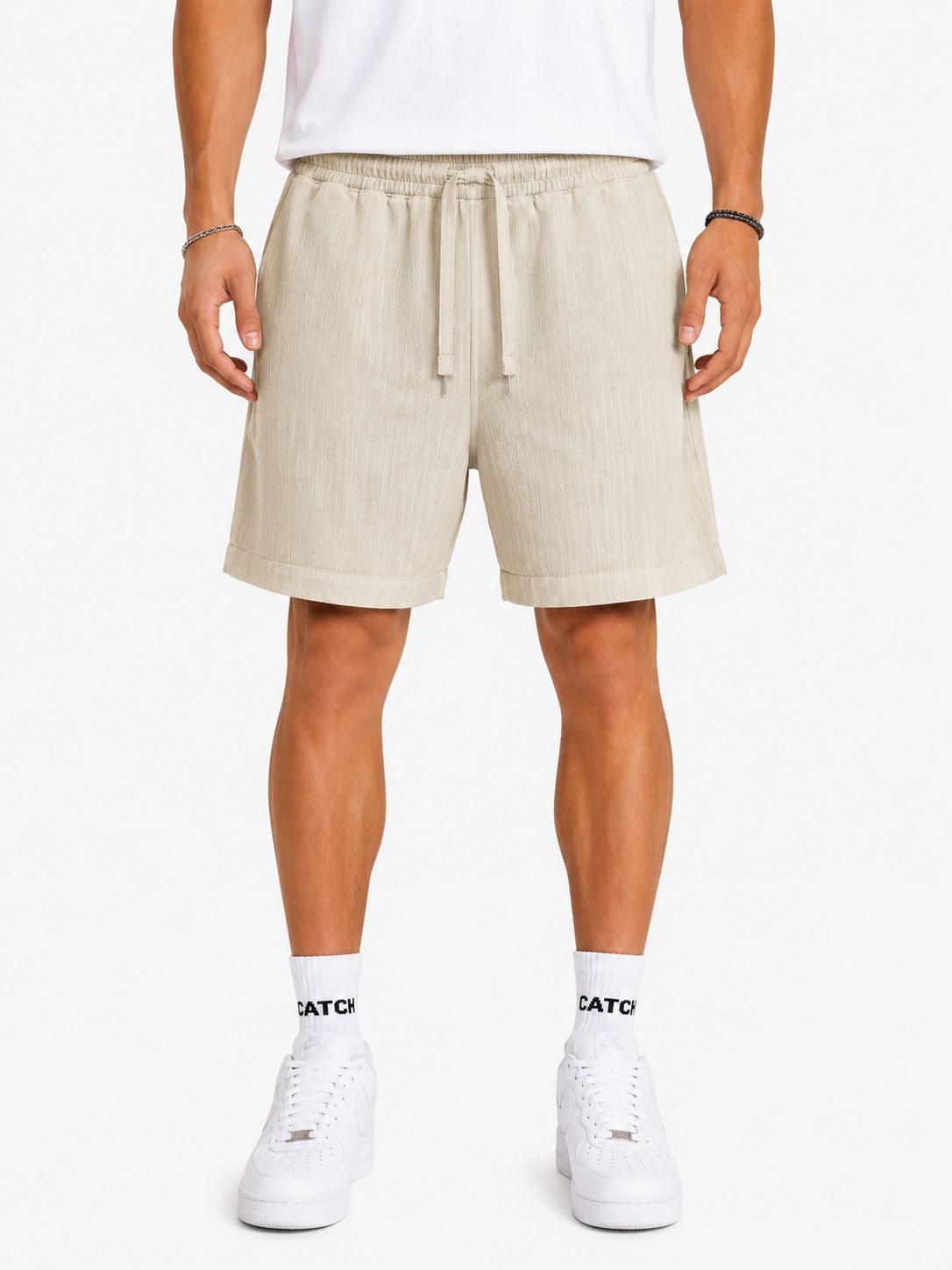 Vintage Washed Drawstring Shorts