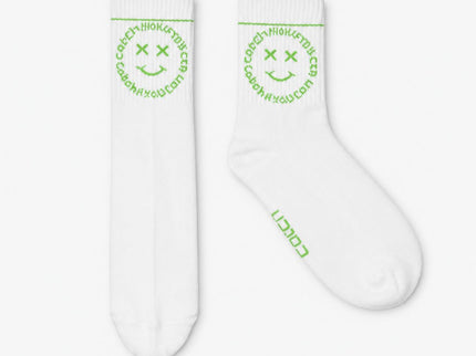 Graphic Crew Socks (Black / White/ Neon Green)– Pack of 3