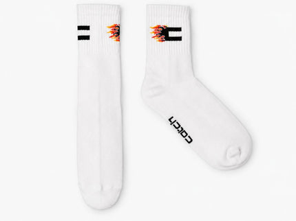 Graphic Crew Socks (Black / White/ Neon Green)– Pack of 3