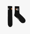 Graphic Crew Socks (Black / White/ Neon Green)– Pack of 3