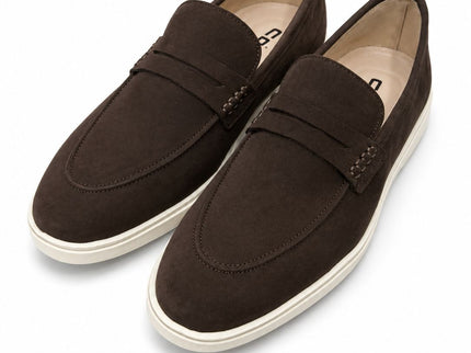 Suede Double Penny Loafers