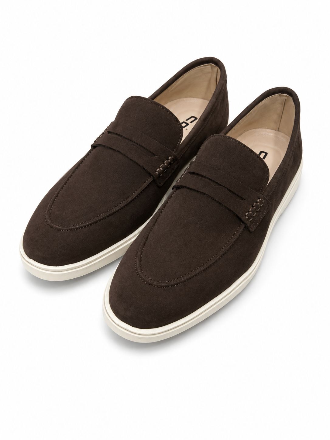 Dark Suede Penny Loafers