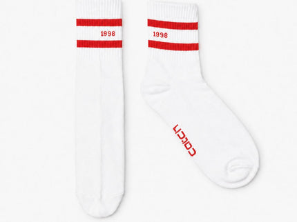 Striped Crew Socks (Black / Blue / Red ) – Pack of 3