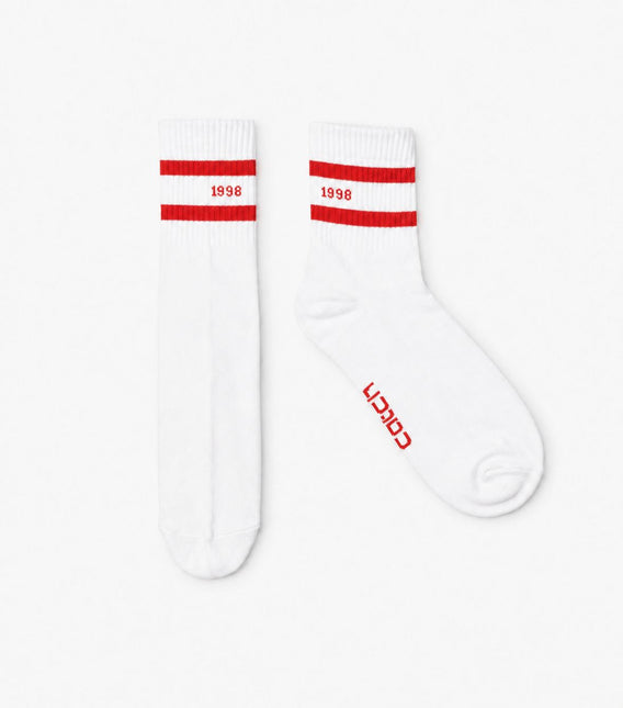 Striped Crew Socks (Black / Blue / Red ) – Pack of 3