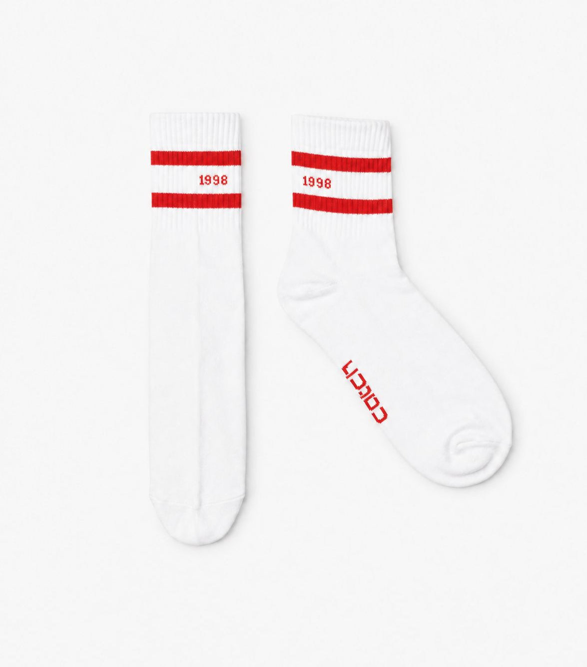 Striped Crew Socks (Black / Blue / Red ) – Pack of 3