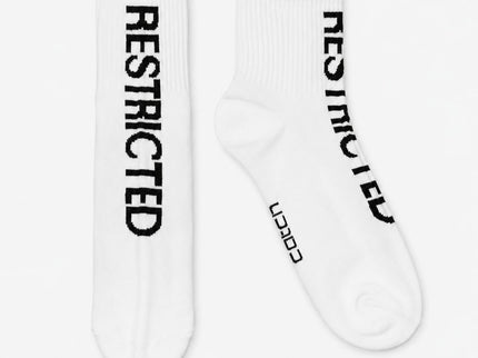 Graphic Crew Socks (White / White / Black )- Pack of 3
