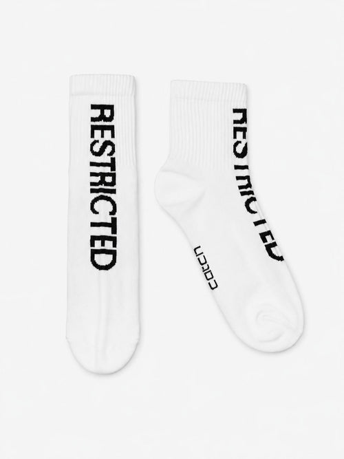 Graphic Crew Socks (White / White / Black )- Pack of 3