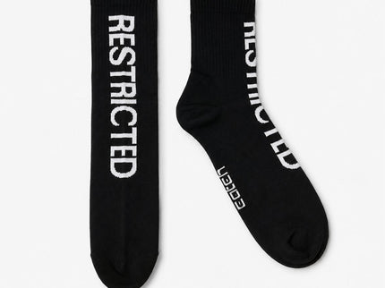 Graphic Crew Socks (White / White / Black )- Pack of 3