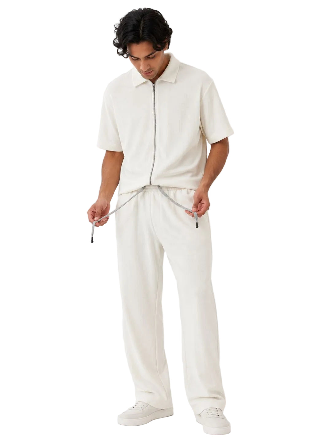 Ribbed Zip-Up Lounge Set