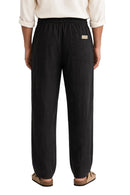 Textured Linen Straight Relaxed Trousers