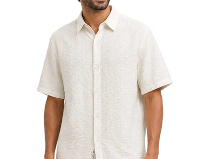 Zigzag Textured Resort Shirt
