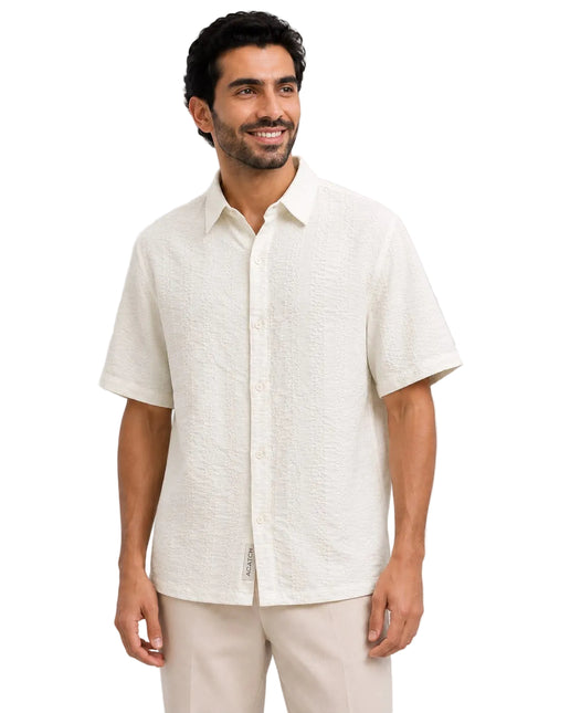 Zigzag Textured Resort Shirt