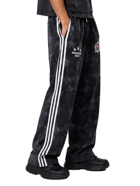 Washed Waterproof Side Stripe Pants