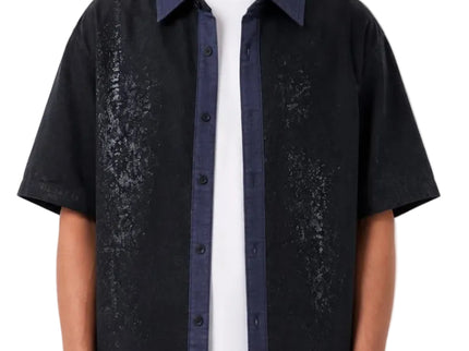 Wash Open Contrast Collar Box Fit Shirt