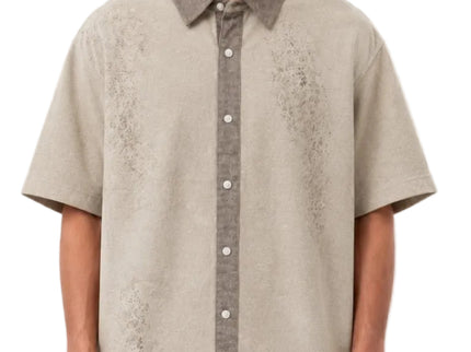 Wash Open Contrast Collar Box Fit Shirt