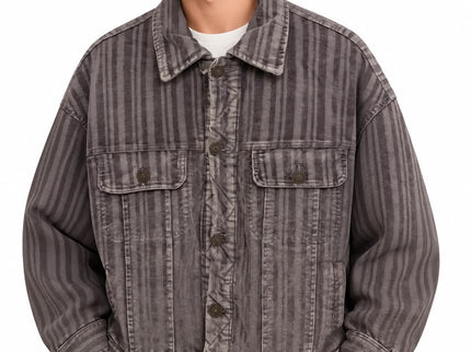 Vintage Stripe Washed Velvet Jacket