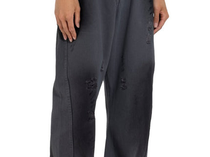 Distressed Wide Leg Denim Pants