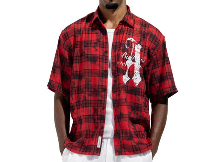 Plaid Graphic Box Fit Shirt