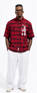 Plaid Graphic Box Fit Shirt