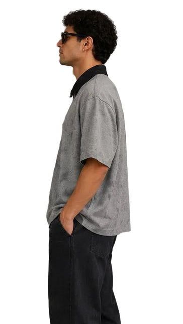 Minimal Zip Polo Box Fix  T-Shirt