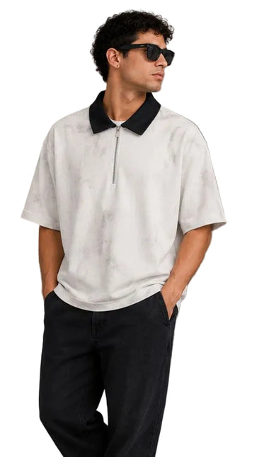 Minimal Zip Polo Box Fix  T-Shirt