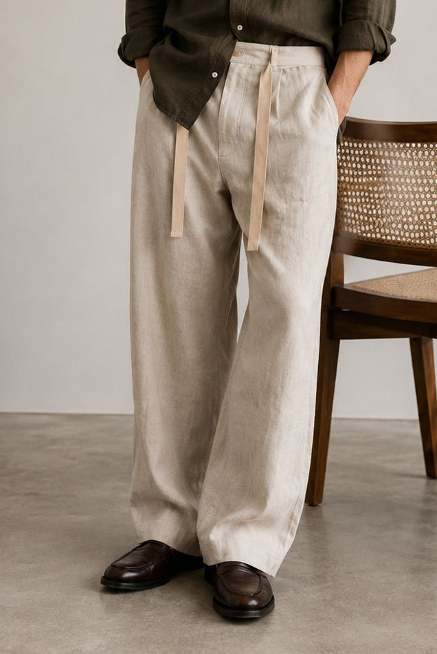 Relaxed Linen Blend Pants