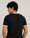 Crew Neck Contrast Trim Regular Fit T-Shirt