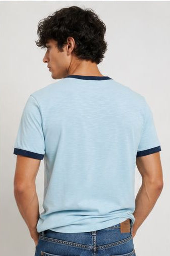 Crew Neck Contrast Trim Regular Fit T-Shirt
