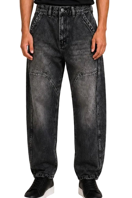 Washed Balloon Fit Jeans