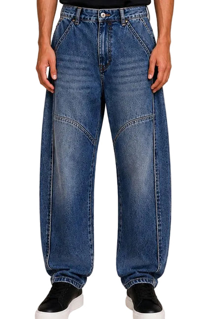 Washed Balloon Fit Jeans