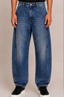 Washed Balloon Fit Jeans