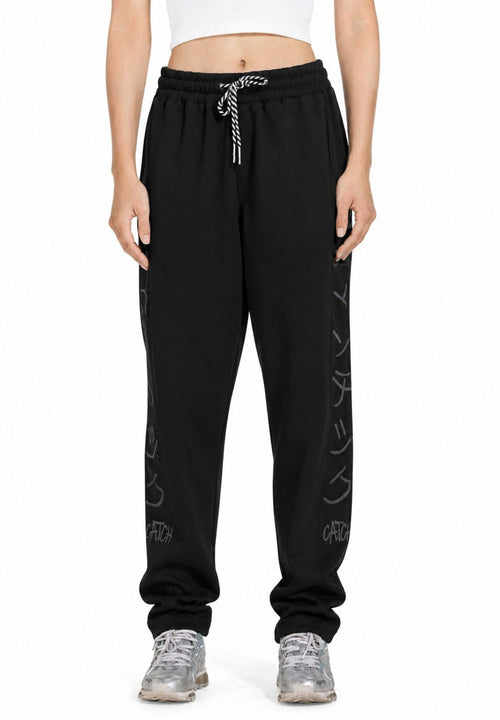 White Side Printed Jogger Pants
