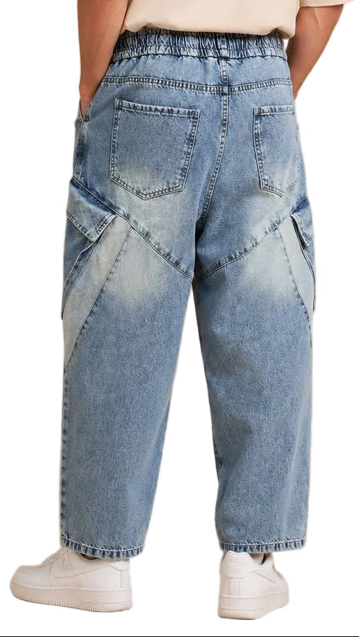 Utility Panel Baggy Jeans