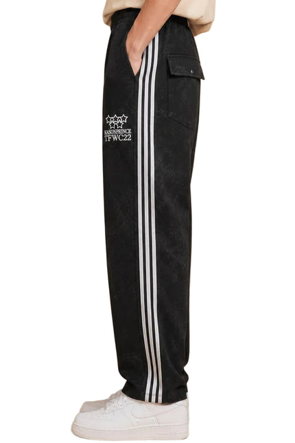 Washed Waterproof Side Stripe Pants