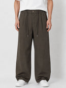 Oversized Wide Leg Gabardine Pants